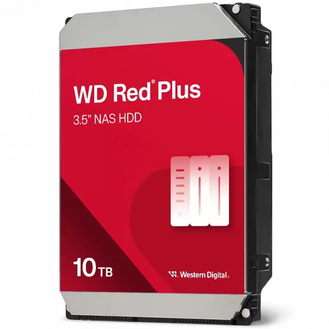 Внутренний жесткий диск Western Digital Red Plus WD100EFGX (SSD (твердотельные), 10 ТБ, 3.5 дюйма, SATA)