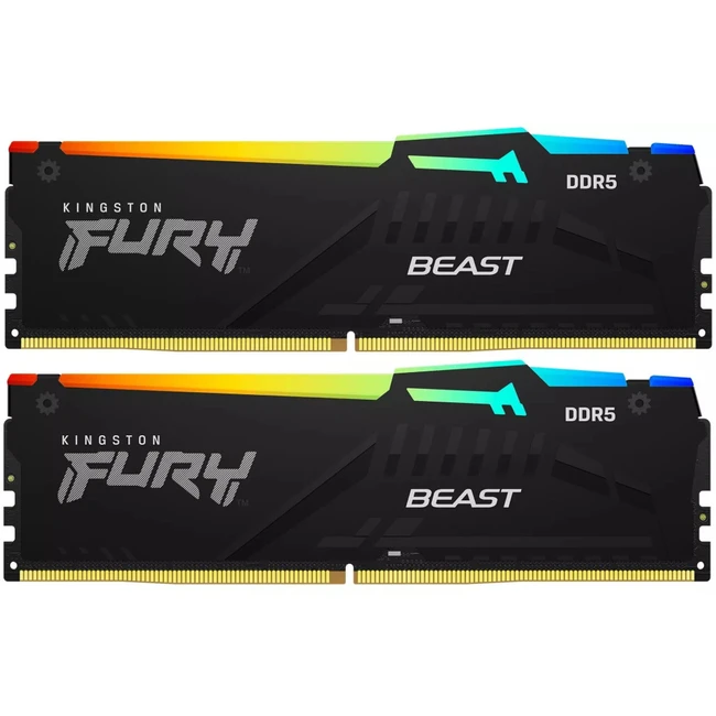 ОЗУ Kingston Fury Beast Black KF552C40BB2AK2-64 (DIMM, DDR5, 64 Гб (2 х 32 Гб), 5200 МГц)