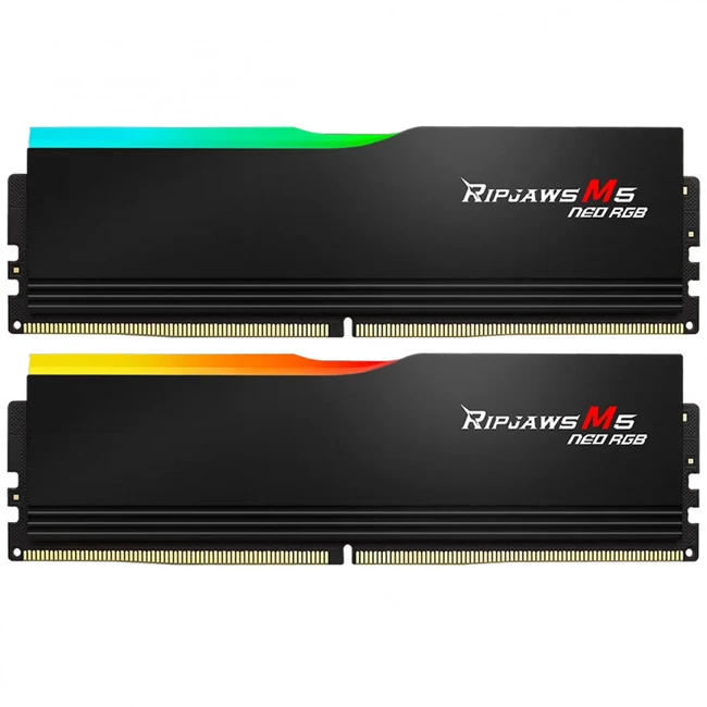 ОЗУ G.Skill RipJaws M5 Neo RGB F5-6000J3636F32GX2-RM5NRK DIMM, DDR5, 64 Гб (2 х 32 Гб), 6000 МГц