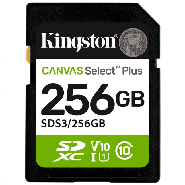 Флеш (Flash) карты Kingston Canvas Select Plus C10 UHS-I U1 V10 SDS3/256GB 256 ГБ