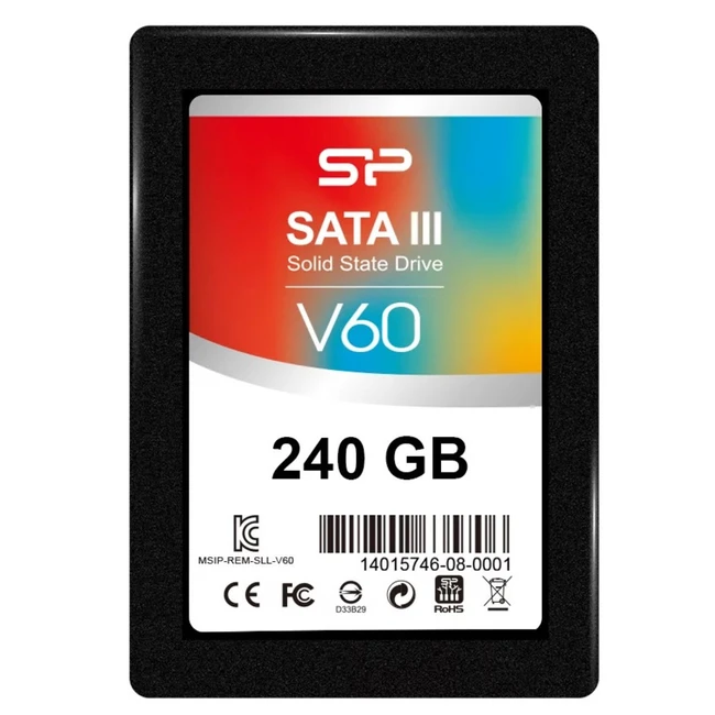 Внутренний жесткий диск Silicon Power Velox V60 SP240GBSS3V60S25 (SSD (твердотельные), 240 ГБ, 2.5 дюйма, SATA)