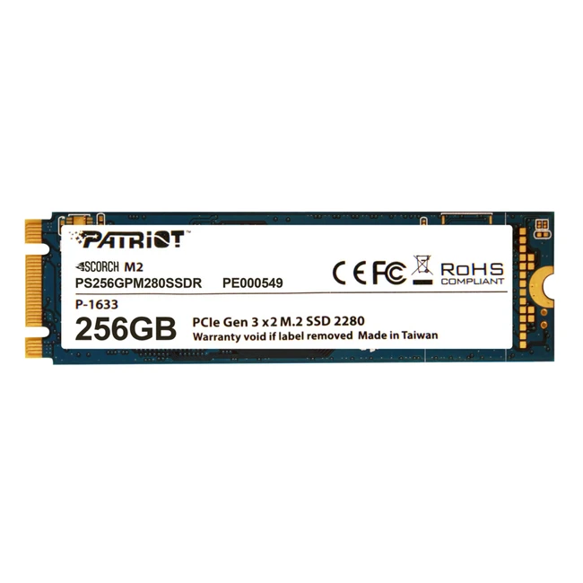 Внутренний накопитель Patriot Scorch PS256GPM280SSDR (SSD (твердотельные), 256 ГБ, M.2, PCIe)
