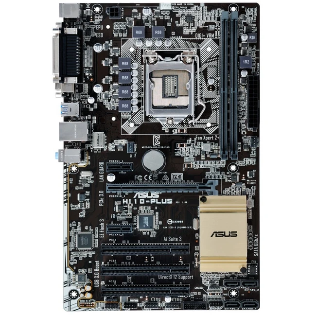 Материнская плата Asus H110-PLUS 90MB0PQ0-M0EAY0 ATX, LGA 1151
