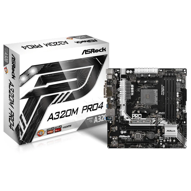 Материнская плата ASRock A320M PRO4 A320MPRO4 Micro-ATX, AMD AM4