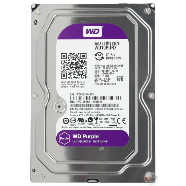 Внутренний жесткий диск Western Digital WD 20PURX-78P6ZY0, 2T, Intelli, 3.5", WD/HV WD20PURX-78P6ZY0