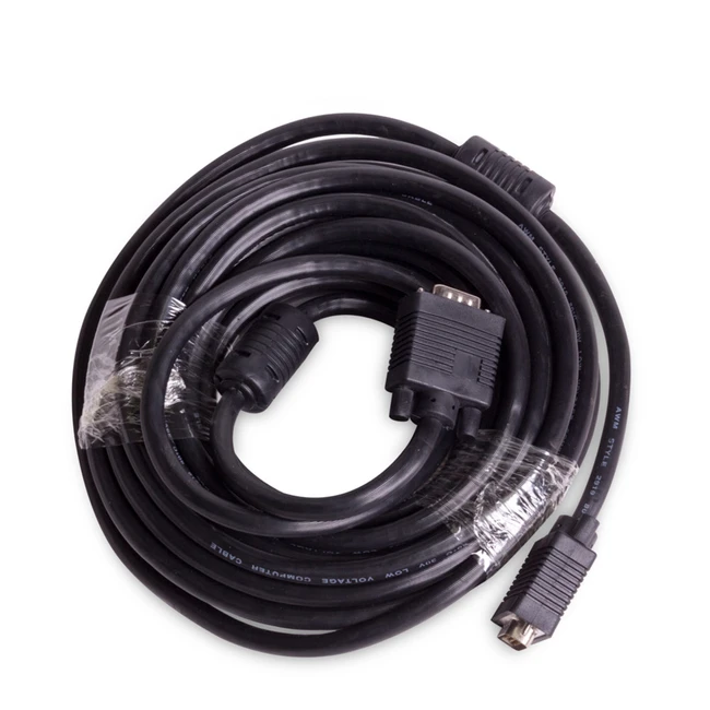 Кабель интерфейсный iPower VGA 15M/15M 10 метров VGA-15M/15M-10 (D-SUB (VGA) - D-SUB (VGA))