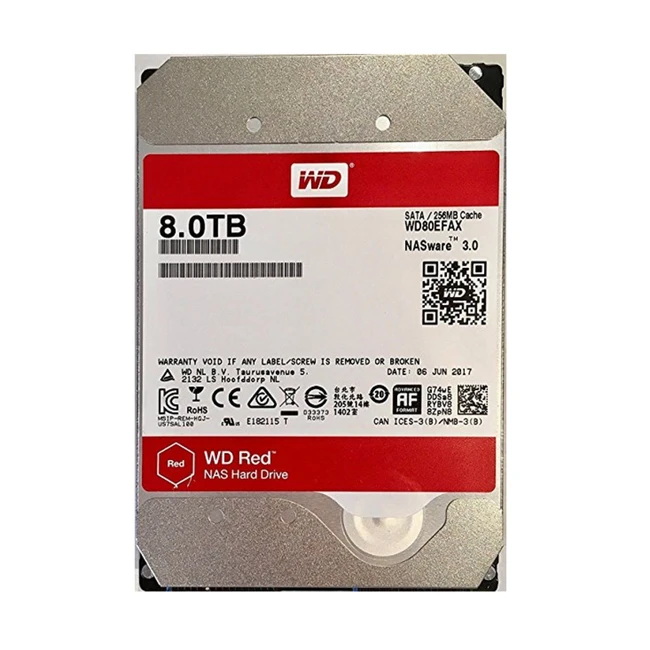 Внутренний накопитель Western Digital WD80EFAX (HDD (классические), 8 ТБ, 3.5 дюйма, SATA)