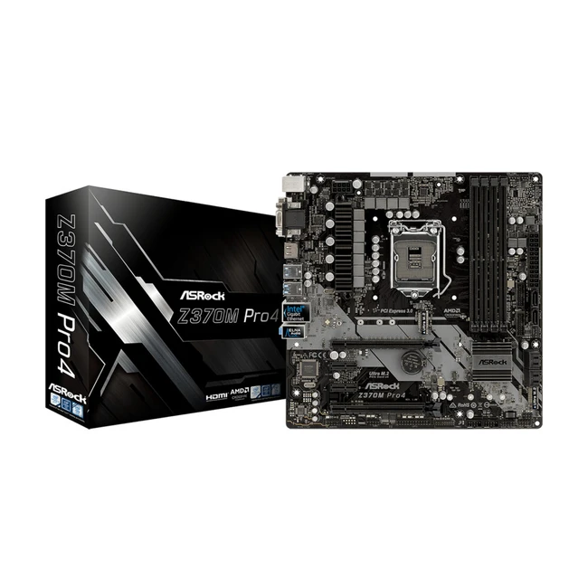 Материнская плата ASRock Z370M PRO4 Z370MPRO4 (Micro-ATX, LGA 1151)