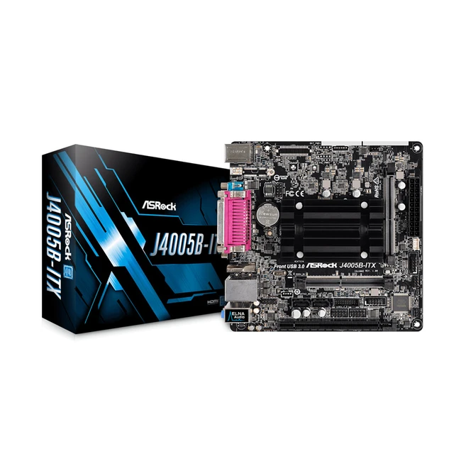 Материнская плата ASRock J4005B-ITX (Mini-ITX, Установлен Intel Celeron Dual-Core J4005)