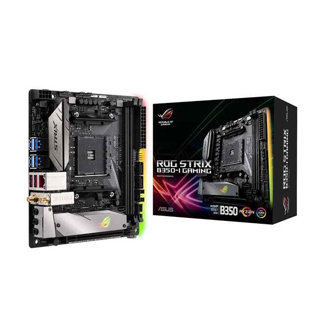 Материнская плата Asus ROG STRIX B350-I GAMING 90MB0VD0-M0EAY0 (Mini-ITX, AMD AM4)
