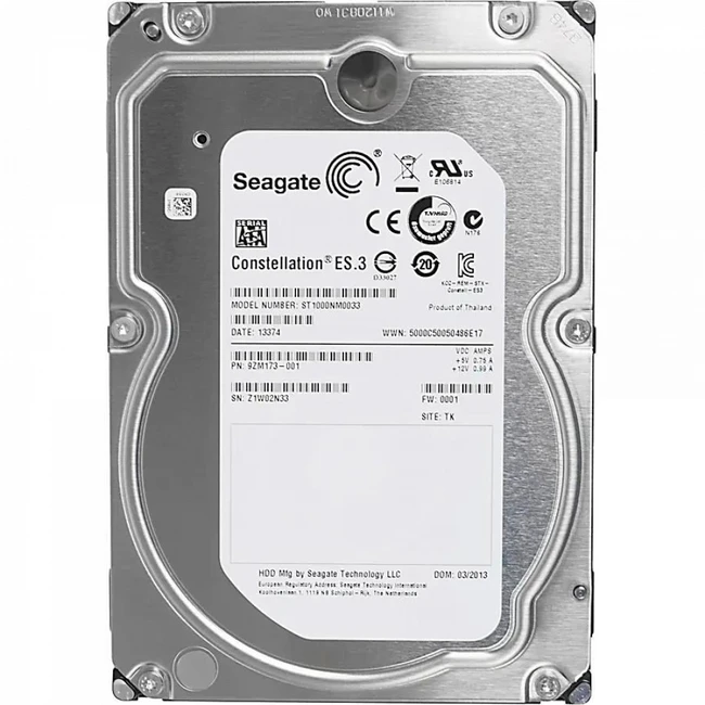 Внутренний накопитель Seagate Constellation ES.3 ST1000NM0033 (HDD (классические), 1 ТБ, 3.5 дюйма, SATA)