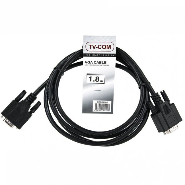 Кабель интерфейсный TV-COM QCG341AD-1.8M D-SUB (VGA) - D-SUB (VGA)