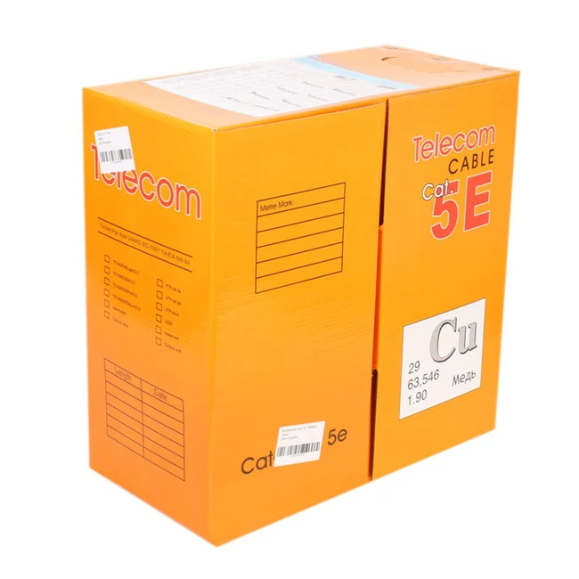 Кабель витая пара TELECOM FTP 4 пары кат. 5e FTP4-TC1000C5EN-CU-IS