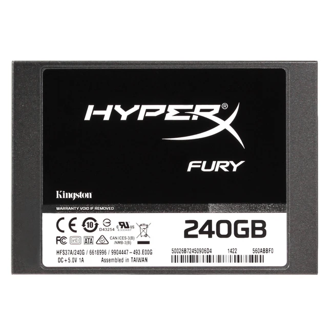 Внутренний накопитель Kingston SSD FURY 240 GB SATA 2.5" SHFS37A/240G (SSD (твердотельные), 240 ГБ, 2.5 дюйма, SATA)
