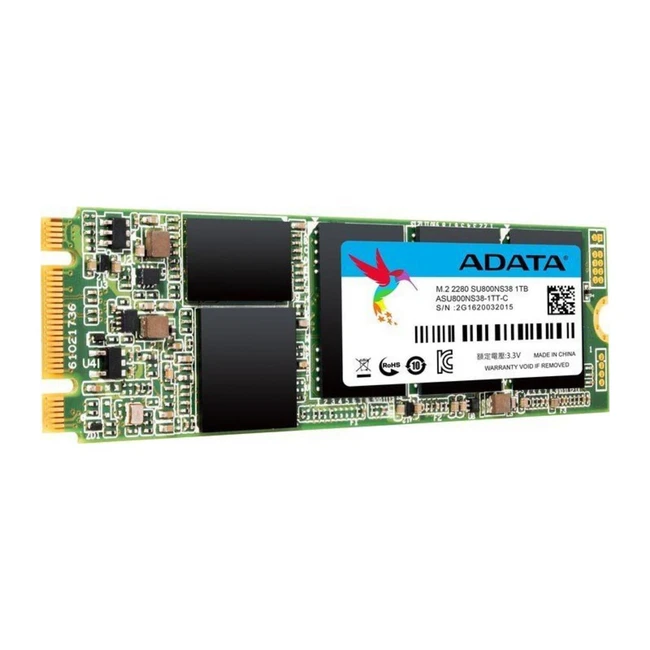 Внутренний жесткий диск ADATA Ultimate SU800 ASU800NS38-1TT-C (SSD (твердотельные), 1 ТБ, M.2, SATA)