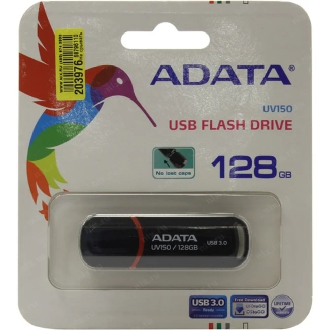 USB флешка (Flash) ADATA UV150 AUV150-128G-RBK 128 ГБ