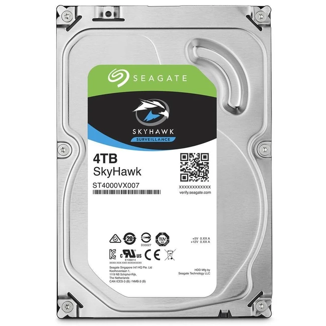 Жесткий диск Seagate SkyHawk ST4000VX007 HDD (классические), 4 ТБ, 3.5 дюйма, SATA