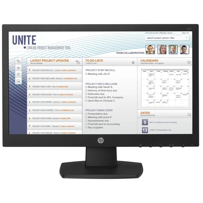 Монитор HP V197 V5J61AA (18.5 ", TN, HD 1366x768 (16:9), 60 Гц)