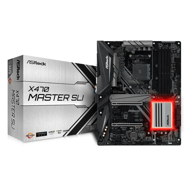 Материнская плата ASRock X470 MASTER SLI X470MASTERSLI (ATX, AMD AM4)
