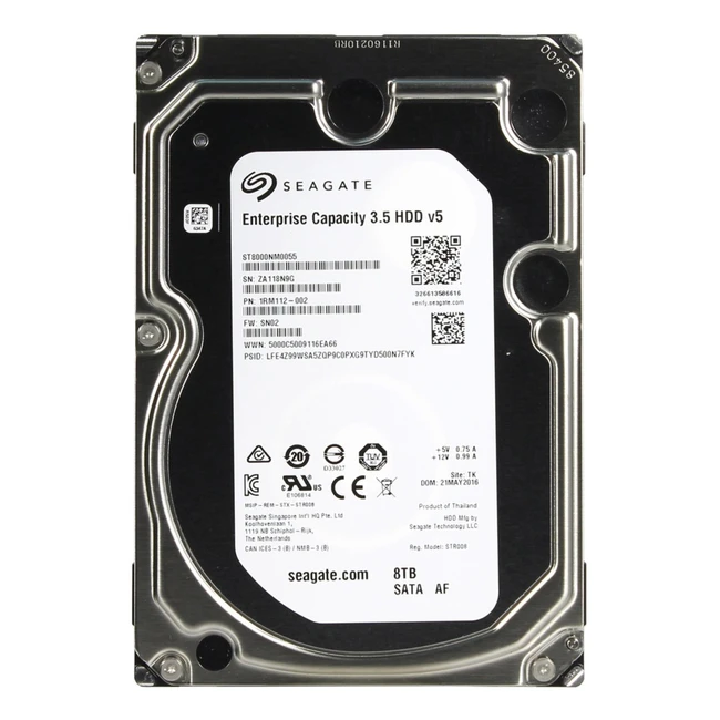 Внутренний накопитель Seagate ST8000NM0055 54000539 (HDD (классические), 8 ТБ, 3.5 дюйма, SATA)