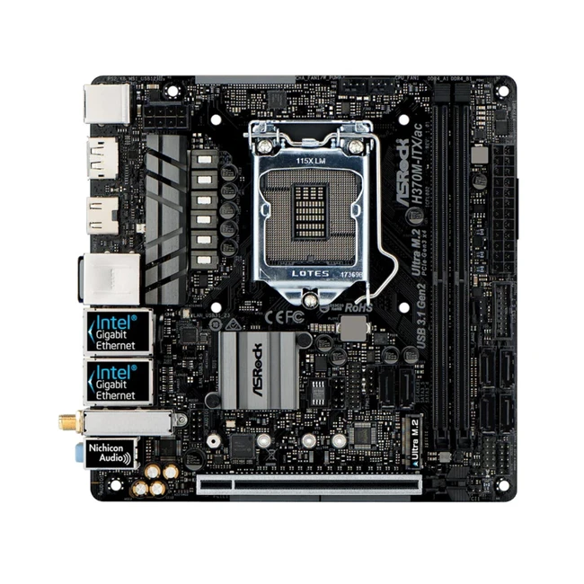 Материнская плата ASRock H370M-ITX/ac H370M-ITX/AC (Mini-ITX, LGA 1151)