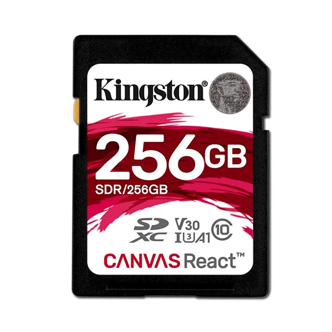 Флеш (Flash) карты Kingston Canvas React 256GB SDXC SDR/256GB (256 ГБ)
