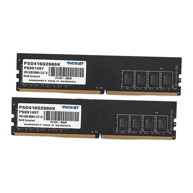 ОЗУ Patriot Signature Line PSD416G2666K DIMM, DDR4, 16 Гб (2 х 8 Гб), 2666 МГц