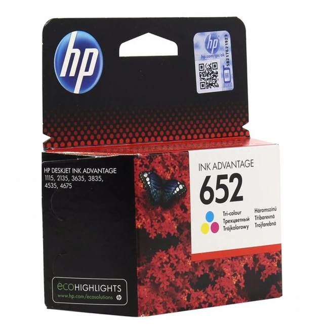 Струйный картридж HP №652 Ink Advantage, Трехцветный F6V24AE