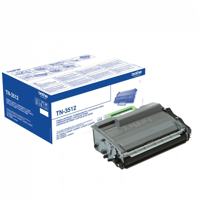 Тонер Brother TN-3512 сверхвысокой емкости 12 000 стр. для HL-L6250DN, HL-L6300DW, HL-L6300DWT, HL-L6400DW, HL-L6400DWT, DCP-L6600DW, MFC-L6800DW, MFC-L6800DWT, MFC-L6900DW, MFC-L6900DWT TN3512