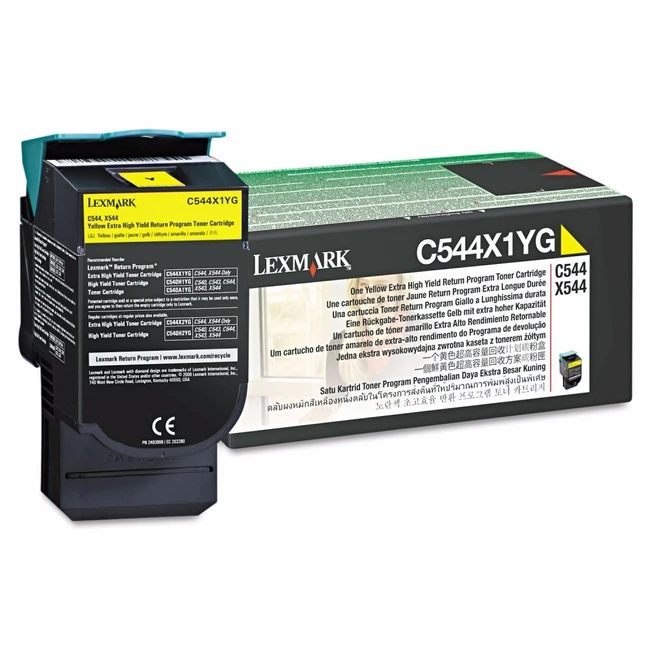 Лазерный картридж Lexmark жёлтый сверхповышенной ёмкости для C544/X544 C544X1YG