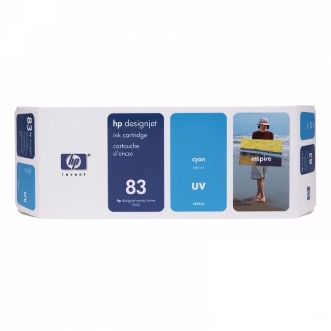 Струйный картридж HP 83 голубой УФ C4941A