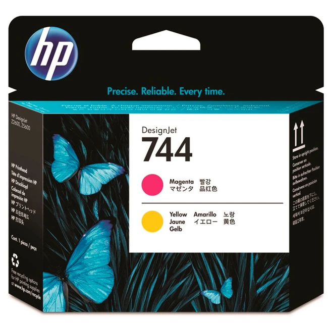 Струйный картридж HP №744, Печатающая головка HP DesignJet, Пурпурная/Желтая F9J87A