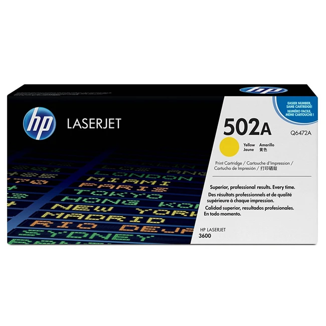 Лазерный картридж HP 502A Желтый Q6472A