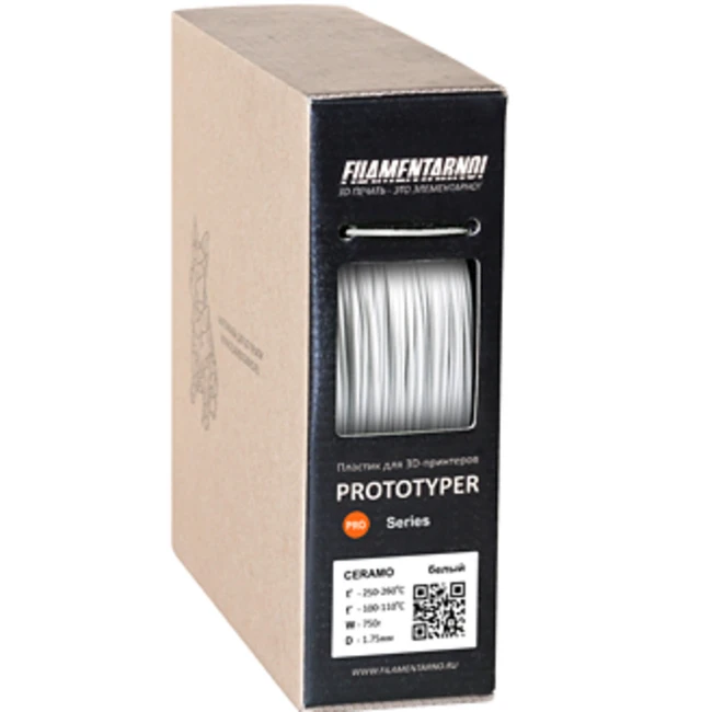 Расходный материалы для 3D-печати Filamentarno! 3D CERAMO пластик Filamentarno! белый/1.75мм/750гр С175Б750