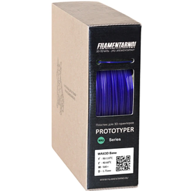Расходный материалы для 3D-печати Filamentarno! 3D WAX3D Base Воск пластик Filamentarno! синий/1.75мм/500гр WAX175З05синий