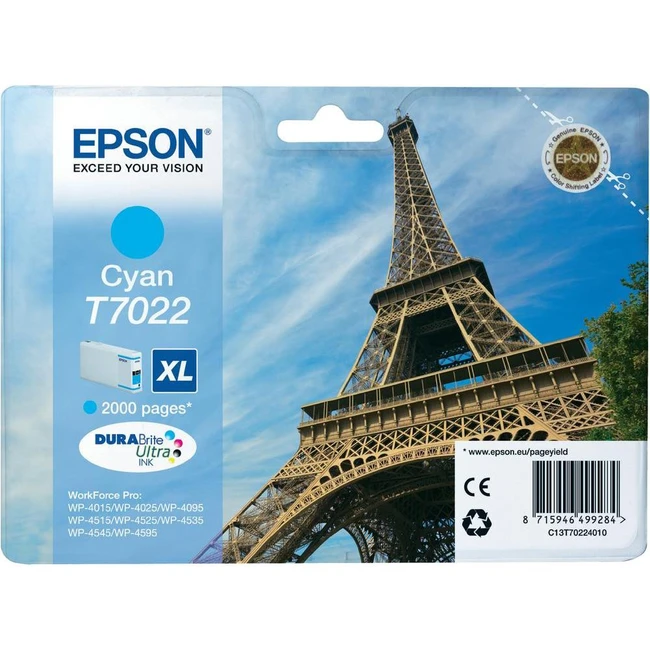 Струйный картридж Epson T7022 голубой C13T70224010
