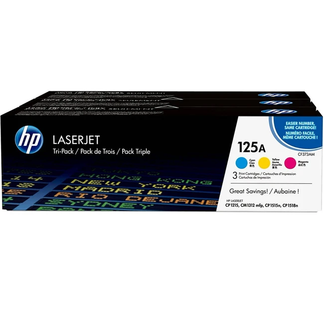 Лазерный картридж HP 125A CYM Tri-Pack CF373AM