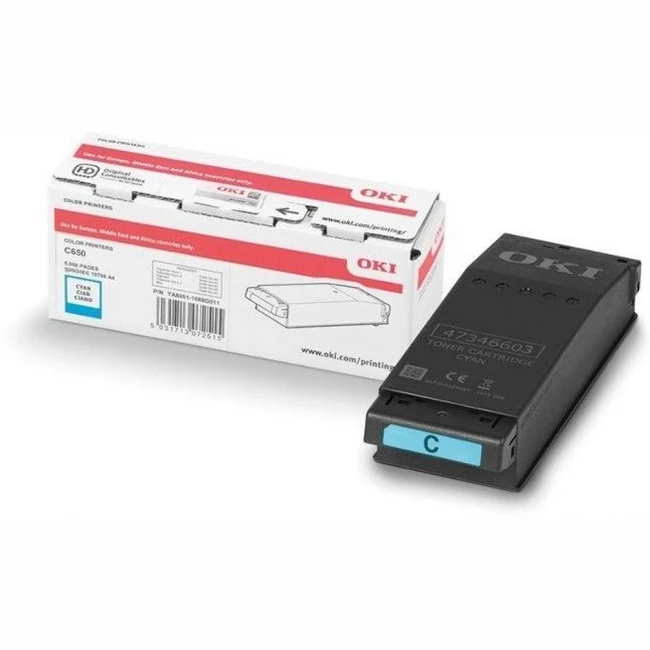 Лазерный картридж OKI Tонер-картридж голубой (6K) C650 09006127