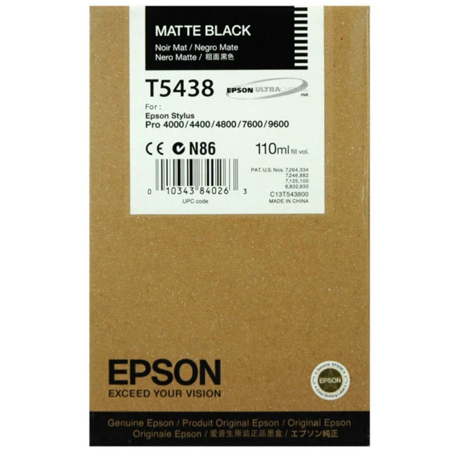 Струйный картридж Epson T5438 матовый черный C13T543800
