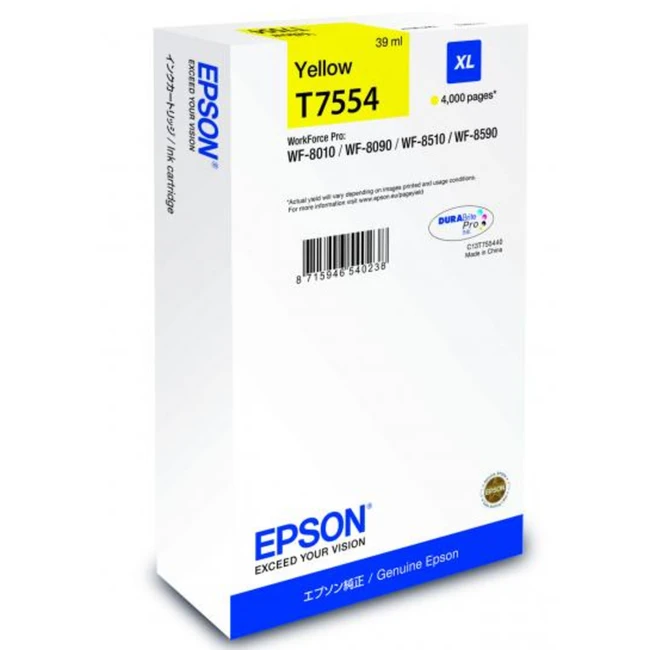 Струйный картридж Epson T7554 желтый C13T755440