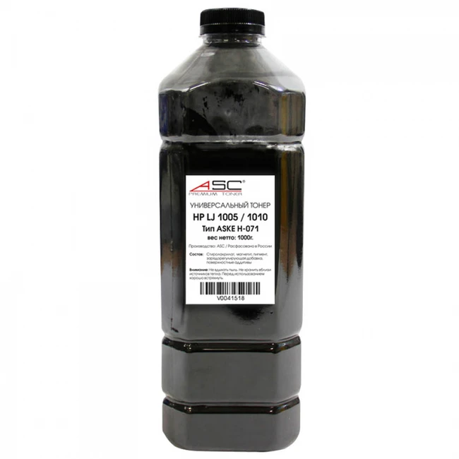 Струйный картридж ASC Тонер Универсальный для LJ 1005/1010 Black 1 кг канистра 4010715509294