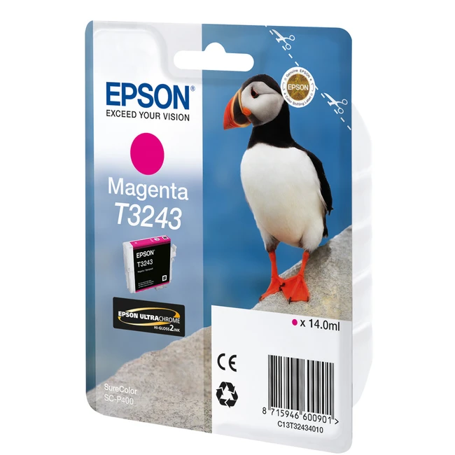 Струйный картридж Epson T3243 C13T32434010 пурпурный