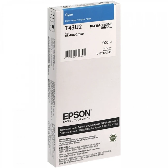 Струйный картридж Epson T43U Cyan C13T43U240