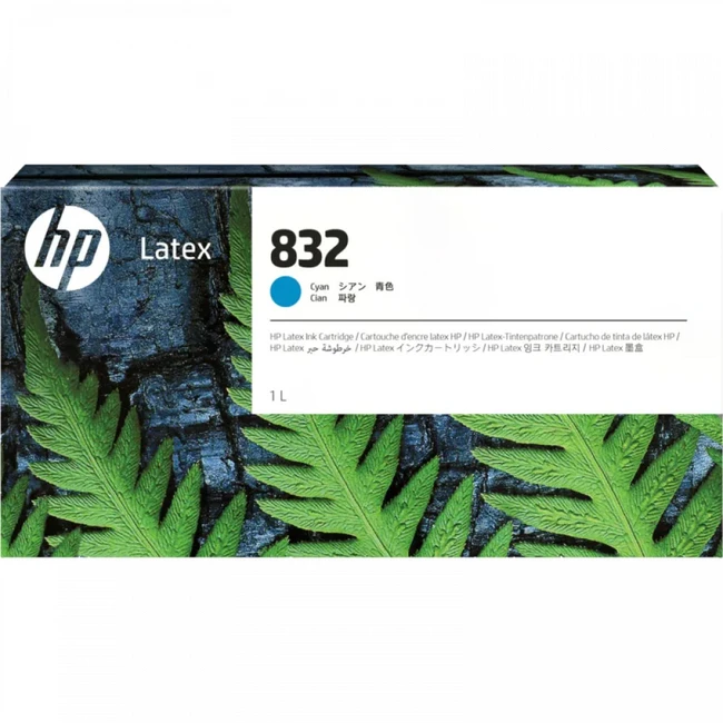 Струйный картридж HP 832 Europe 1-liter Cyan Latex Ink Cartridge 4UV76A