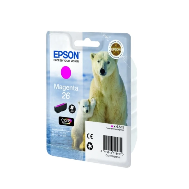 Струйный картридж Epson №26 Пурпурный C13T26134010