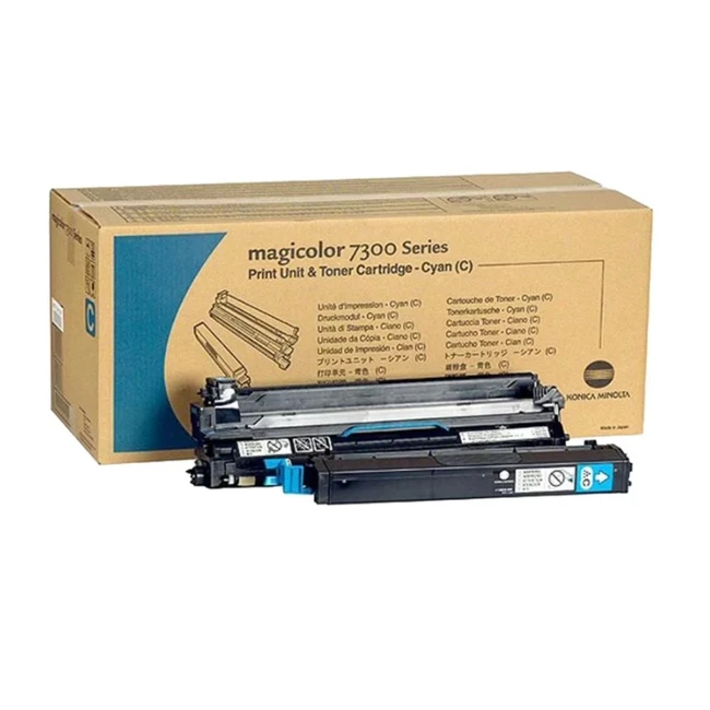 Барабан Konica Minolta Magicolor 7300, синий (блок барабана + тонер-картридж) 1710532-004