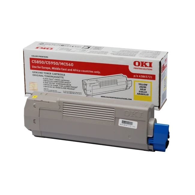 Тонер OKI C5850/5950/MC560 6K, Yellow 43865741/43865721