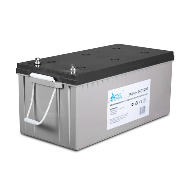 Сменные аккумуляторы АКБ для ИБП SVC Гелевая батарея 12В 200 Ач SVC 12В 200 Ач (12 В)