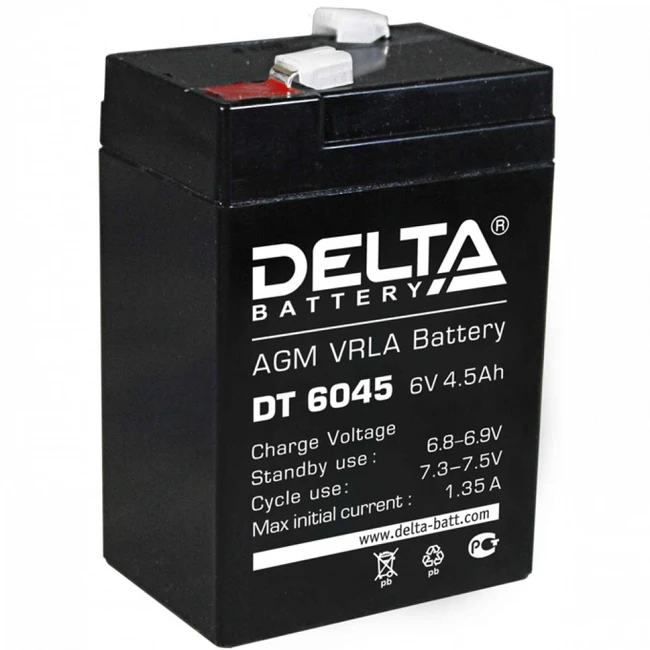 Сменные аккумуляторы АКБ для ИБП Delta Battery DT 6045 (6 В)