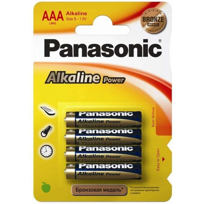 Батарейка Panasonic Alkaline Power AAA/4B LR03REB/4BPU/LR03APB/4BP